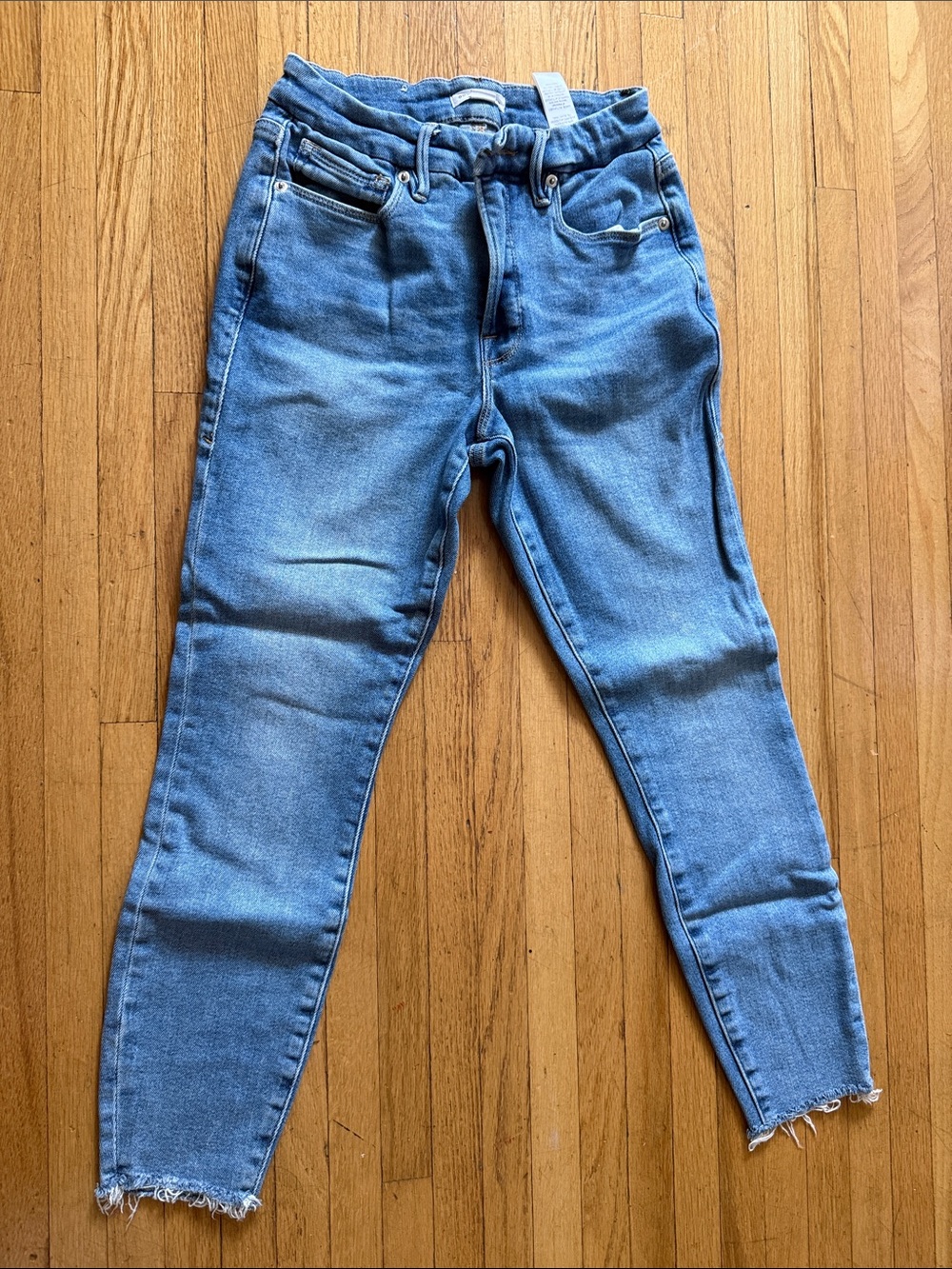 Good American - skinny stretch medium wash blue jeans - size 4/27